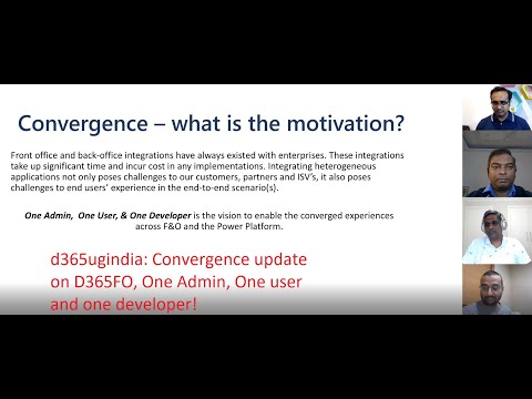 Session #12 #d365ugindia Convergence Roadmap by Sunil on D365UGIndia
