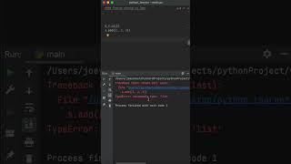 I didn't know this about sets in Python until I crashed my code #pythontutorial