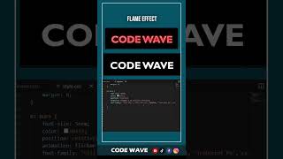 Flame Effects on Text #code #codemasters #codes #codeshorts #css #css3 #design #developer #frontend