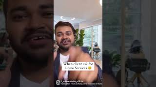 When a new client asks for a demo service: 🤨😂 #ClientRequests #DemoTime #shorts #short #shortvideo