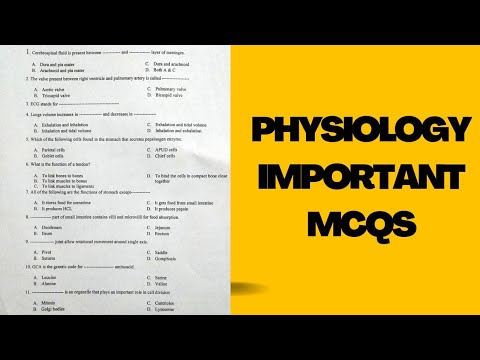 Physiology paper MCQs