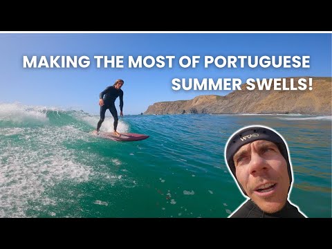 My friends convinced me to surf a chaotic summer swell with them!