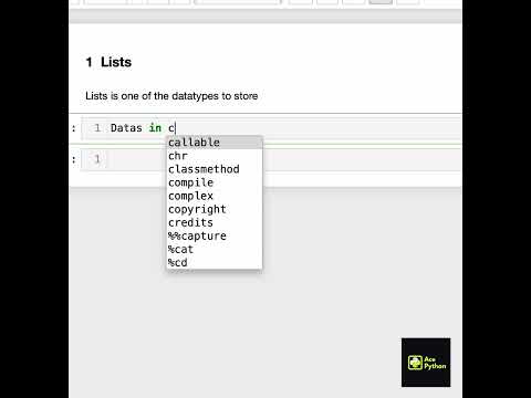 Lists in Python | Ace Python | #acepython