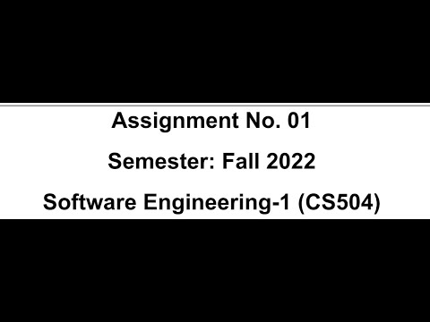 Assignment No  01 CS610