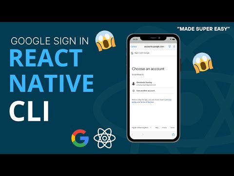 Login with google in React Native CLI