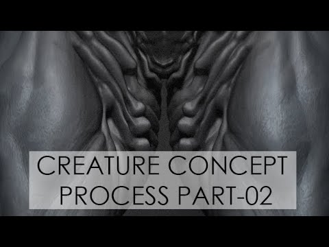 Creature concept Process Part02 (Finalizing Lower Body Primary Form)