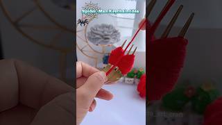 Spider-Man Keychain ideas✨😍#shorts #art #diy #muktaartandcraft #youtubeshortsviral