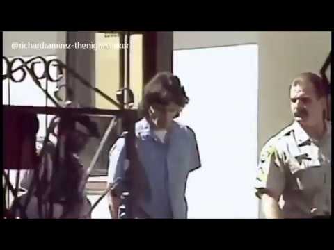 Older Richard Ramirez being escorted in San Quentin prison.