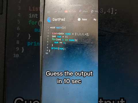 Train your 🧠 #day1 #coding #dart #shorts #flutter