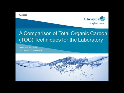 Webinar - A Comparison of Total Organic Carbon Techniques for the Lab with OI Analytical