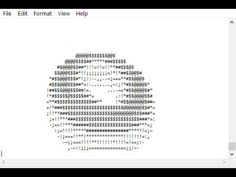 Create Animated Doughnut in Notepad