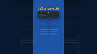 CSS Border Style   #frontend Html/Css  #code  #htmlcss #coding #webdesign #frontenddeveloper