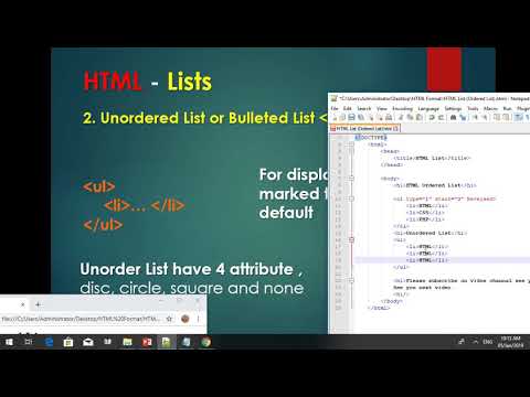 HTML Tutorial for Beginners   14   HTML Unordered List