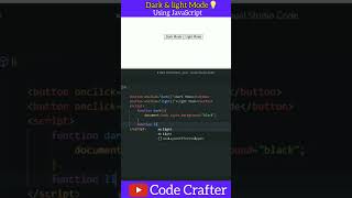 Dark mode & light Mode using JavaScript #coding #shorts #shortsvideo