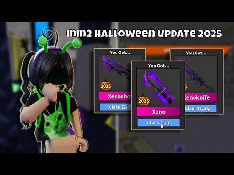PLAYING THE MM2 HALLOWEEN UPDATE WITH THE NEW XENO SET (Murder Mystery 2)