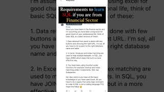 One of the FAQs #sql #finance #excel #sqltutorialforbeginners #datanalytics #datascience