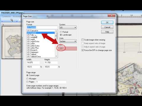 41 Page Size and DPI Conversion in PixEdit Document Scanning Application.
