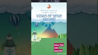Nature View Animation using Html and CSS3 #shorts #youtubeshortsfeature #way2techknowledge #short