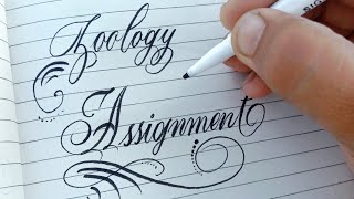 How to Write Zoology Assignment in calligraphy