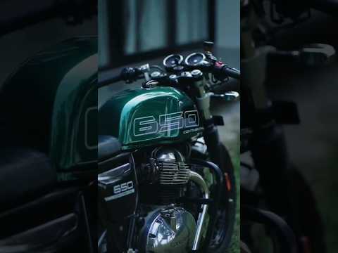Royal Enfield Continental GT 650 modified green colour, 2023
