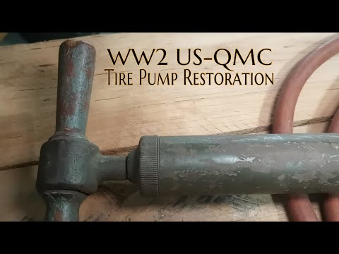 WW2 US-QMC 1942 Tire Pump Restoration - Saving History