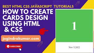 How to Create Card Design Using Html and CSS #html #css #cards #design #shorts