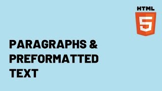 How to create Paragraphs and preformatted text using HTML 5?  #Tutorial