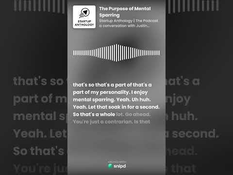 The purpose of mental sparring is to sharpen your skills. #startupculture # #startuplife  #podcast