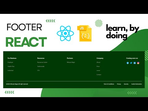Complete React Footer Component for beginner with source code