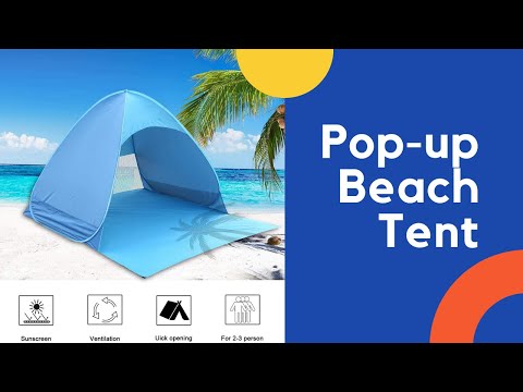 Pop-up beach tent unboxing