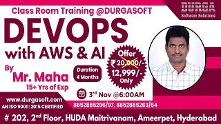 DEVOPS with AWS & AI Class Room Training @ DURGASOFT