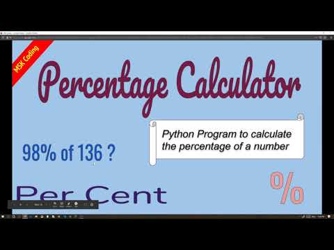 Calculating Percentages of Numbers | Python program