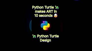 Turtle Python 🐢🔥 Make a Design 😎🔥 #coding #python #viral #programming #design #viraltrend #trending