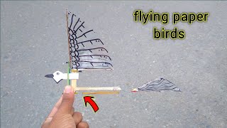 How To Make A Flying Paper Bird At Home | flying paper birds | DIY Ornithopter Bird |