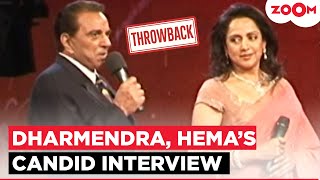 Dharmendra BLUSHES as Hema Malini openly COMPLIMENTS him in a fun interview | Throwback