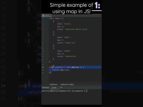Simple Example of Map in JS! #arraymethods #javascripttutorials #javascript