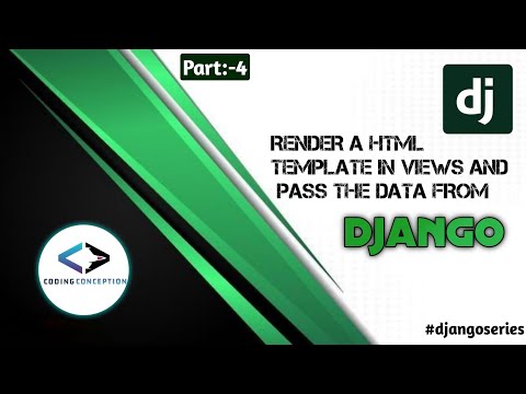 How to render a html template in views & pass the data from django|part-4|#django|#viralvideo|#html