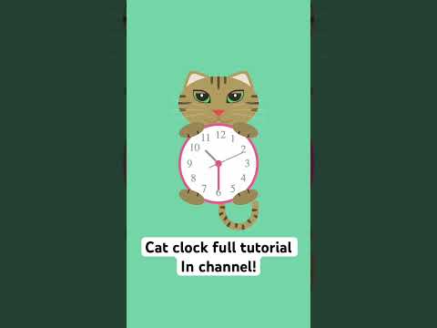 Cat clock #shorts #cat #html #css