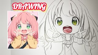  Drawing Anya Forger from Spy x Family –Cute Anime CharacterDesign|sketck|easydrawing|Drawing Anime 