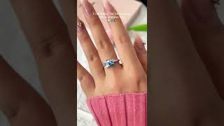 Combining your birthstones into a sterling silver ring💖#couple #silverjewllery #gift #lovers