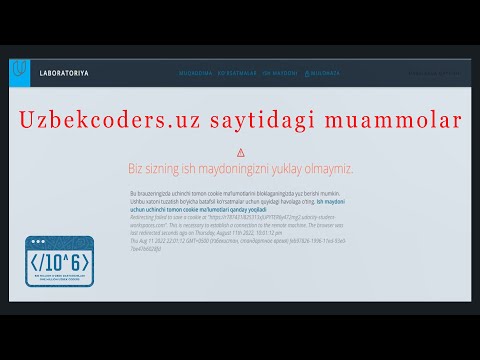 Uzbekcoders.uz saytidagi muammolar.