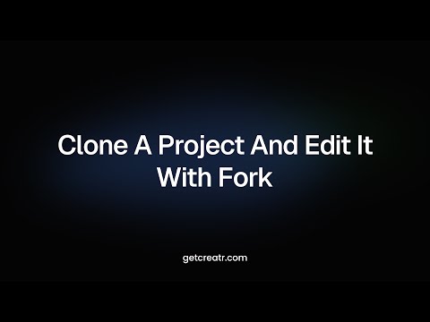How to fork a project? | How to duplicate and edit a project?