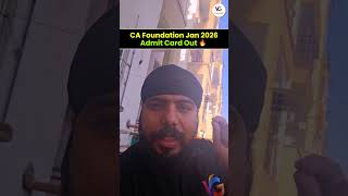 CA Foundation Jan 2026 Admit Card Out 📢 #AdmitCard #ICAINotification #ICAI