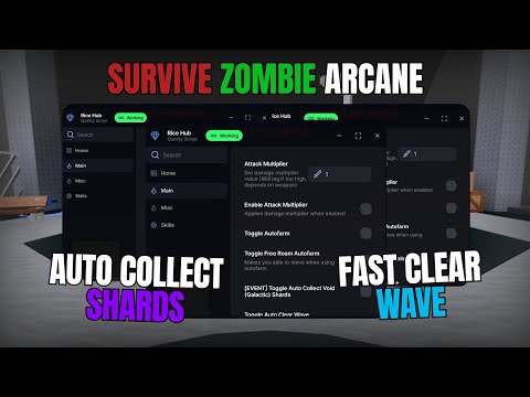 [🧟‍♂️OP] Survive Zombie Arena Script - Instant ClearWave, Wave Farm, Auto COLLECT Shard