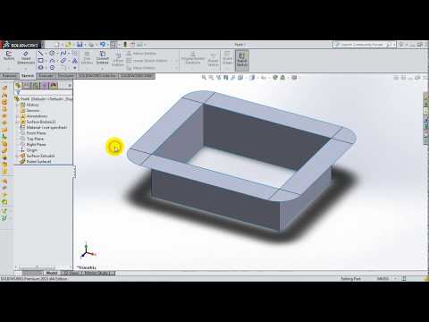 80 SolidWorks 2015 Surface Tutorial 80  Ruled Surface