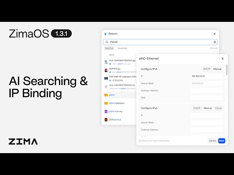 Discover ZimaOS v1.3.1: IP Binding and AI Searching and more...