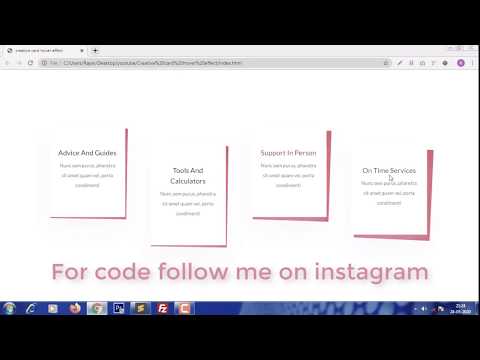 How to make Creative Card with Hover using HTML and CSS l