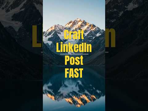Craft LinkedIn Post in Minutes #shorts #shortsfeed  #aiagents #tariffs #shorts #marketcrash2025