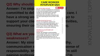 Care Worker Interview Questions and Answers