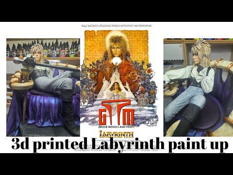 3d printed Labyrinth Jareth on his throne.